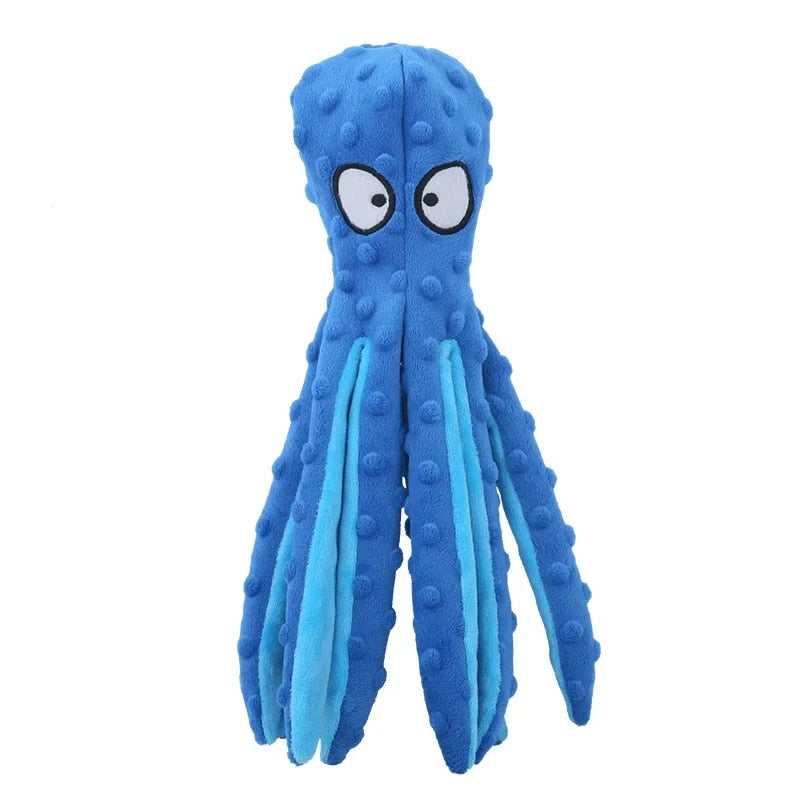 Interactive Octopus Plush Squeak Toy for Dogs