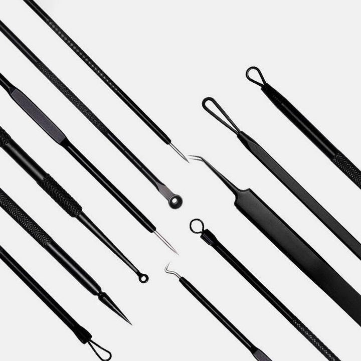 11 Pcs Acne Remover Tool Set Stainless Steel Double-Head Acne Needles Remove Acne Fat Particles Tool