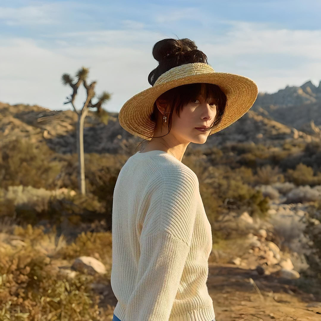 Vintage French Wide Brim Sun Hat