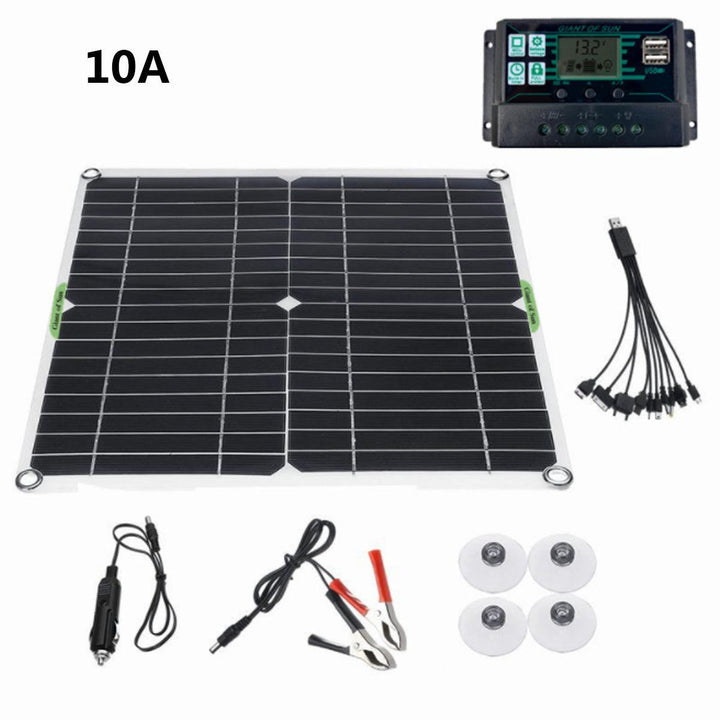 200W Solar Panel Kit 12V Battery Charger 10-50A Controller For Ship Motorcycles Boat - MRSLM