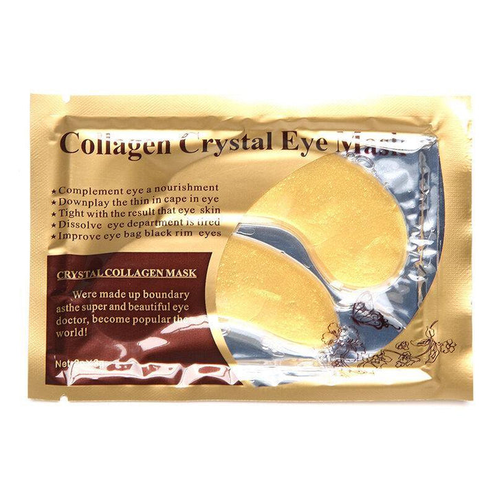 1 Pair 24K Gold Crystal Collagen Eye Mask Dark Circle Eye Bags Patches - MRSLM