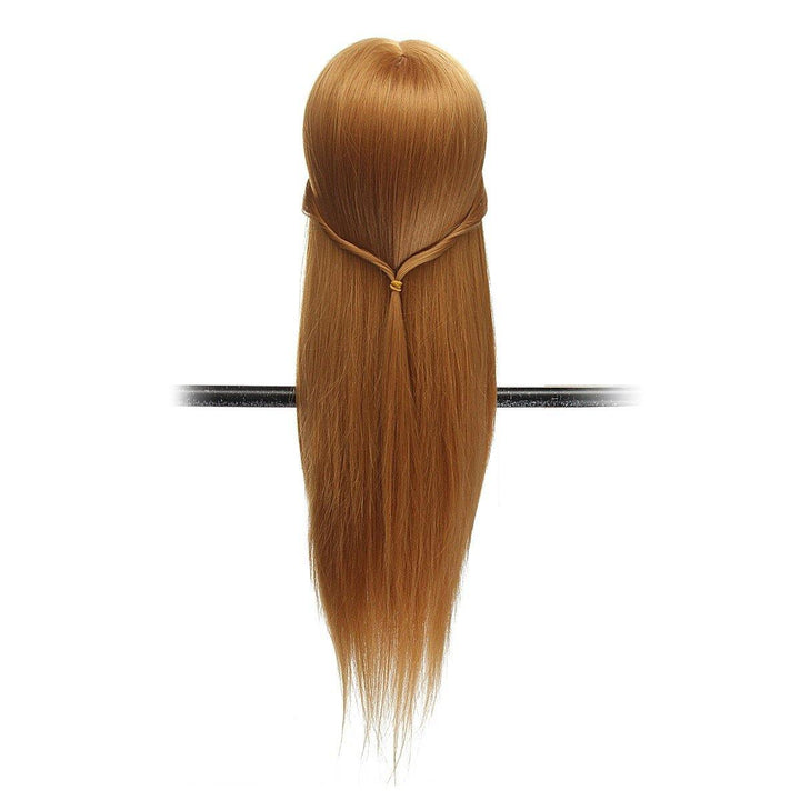 26" Long Hair Training Mannequin Head Model Hairdressing Makeup Practice with Clamp Holder