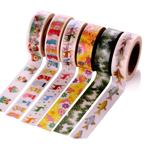 Creative Christmas Tree Santa Claus Tape Decorative Adhesive Washi Tape Masking Sticker DIY Tools