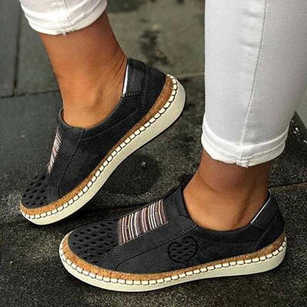 Women Casual Hollow Out  Breathable Slip On Flats