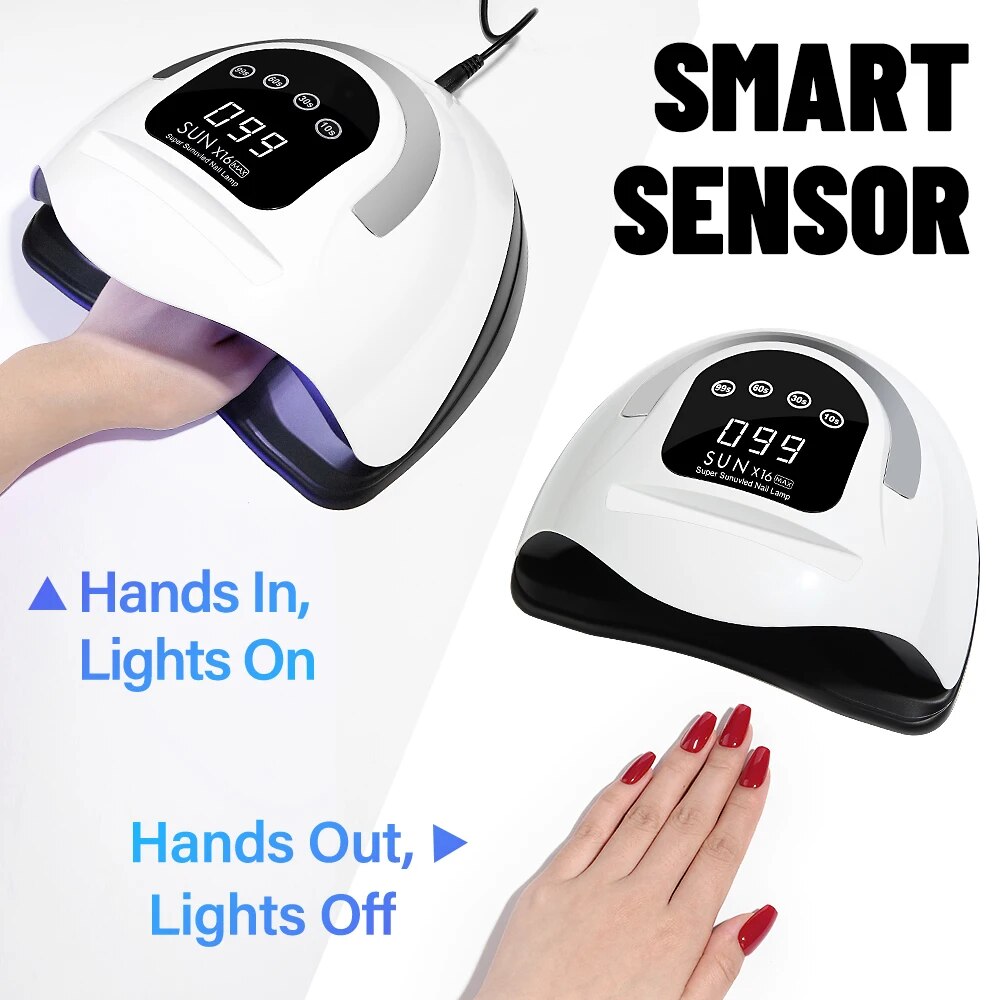 320W High Power UV LED Nail Lamp with 4 Timers & Smart Sensor