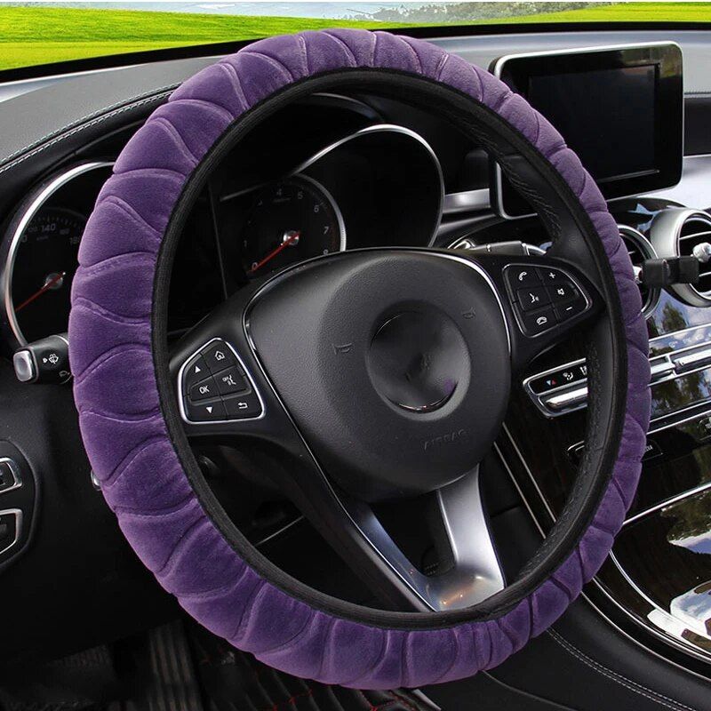 Soft Winter Warm Plush Car Steering Wheel Cover