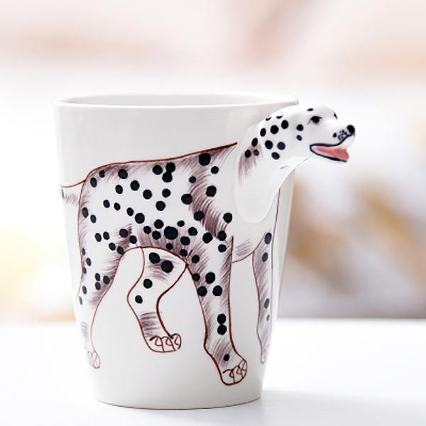 3D Ceramic Mug Pure Hand-painted Animal Cup Cartoon Cup Painted Coffee Mug - MRSLM