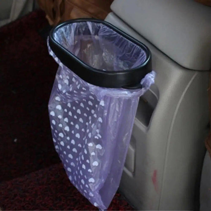 Compact Car Trash Can with Garbage Bag Bayonet