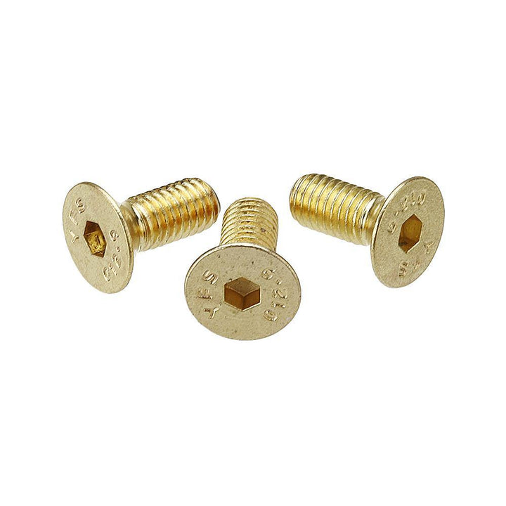 Suleve‚Ñ¢ M5AH2 50Pcs Titanium Plated M5 Hex Socket Flat Head Countersunk Screws Alloy Steel 12.9 Grade Screw Bolt M5*12