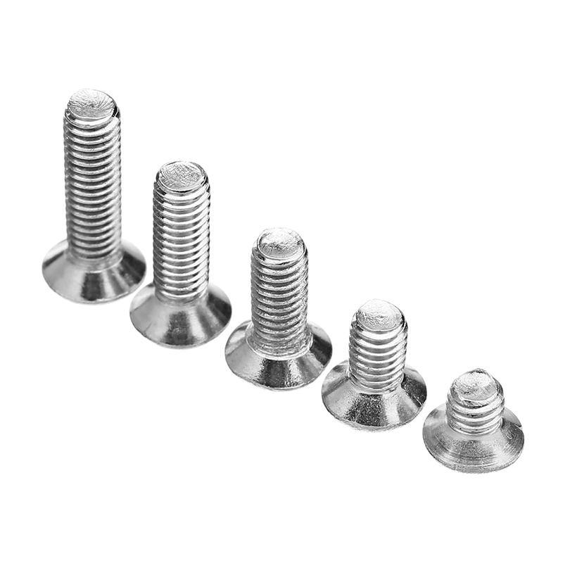 Suleve™ M3SP1 50Pcs M3 Stainless Steel Phillips Flat Head Countersunk Machine Screw 4-12mm Length