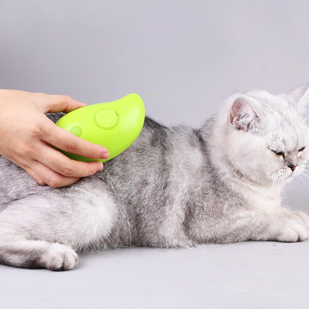 3-in-1 Pet Grooming Comb: Electric Spray Massage and Hair Removal for Cats & Dogs - USB Charging