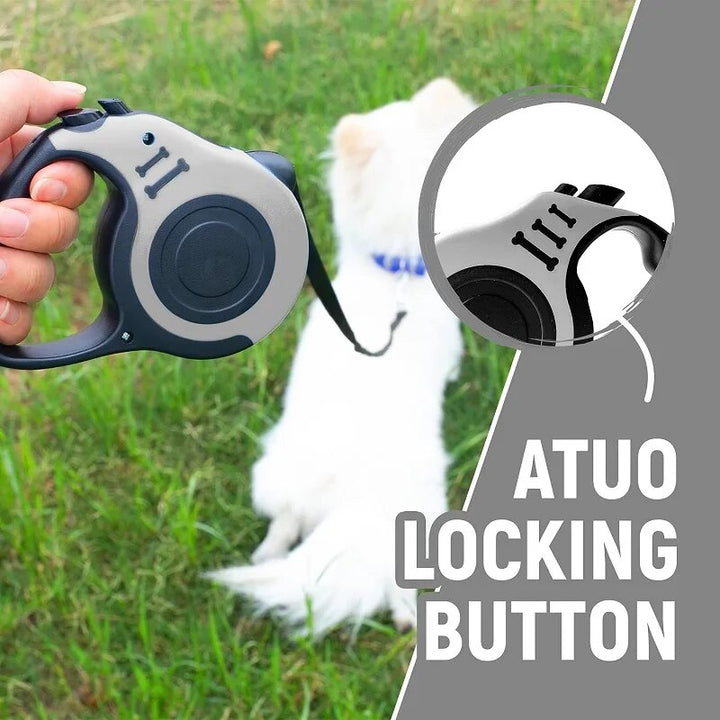 Retractable Nylon Dog Leash: Durable, Automatic, and Stylish