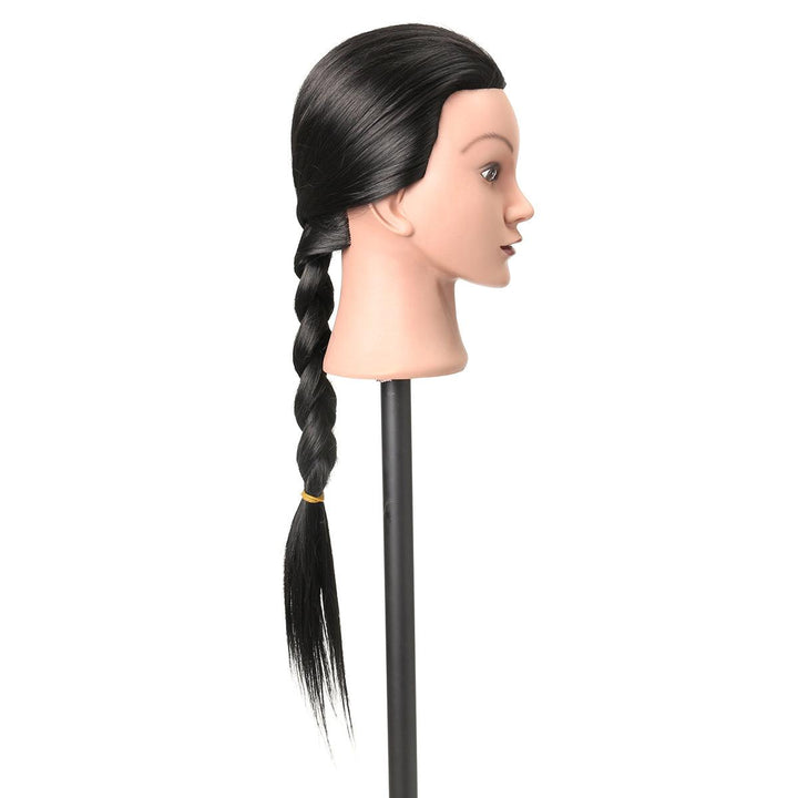 27Inch Black 30% Human Hair Hairdressing Training Head