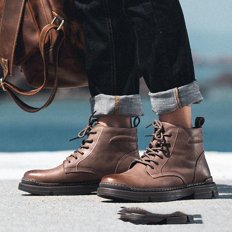 Autumn And Winter Martin New Trend Fashion Breathable Leather Boots