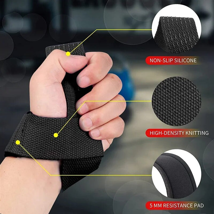 Adjustable Non-slip Weightlifting Wrist Straps for Gym and Fitness