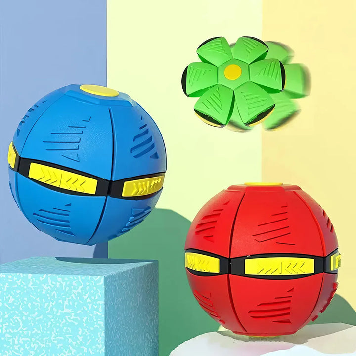 Magic UFO Ball: Transforming Dog Toy for Interactive Outdoor Fun