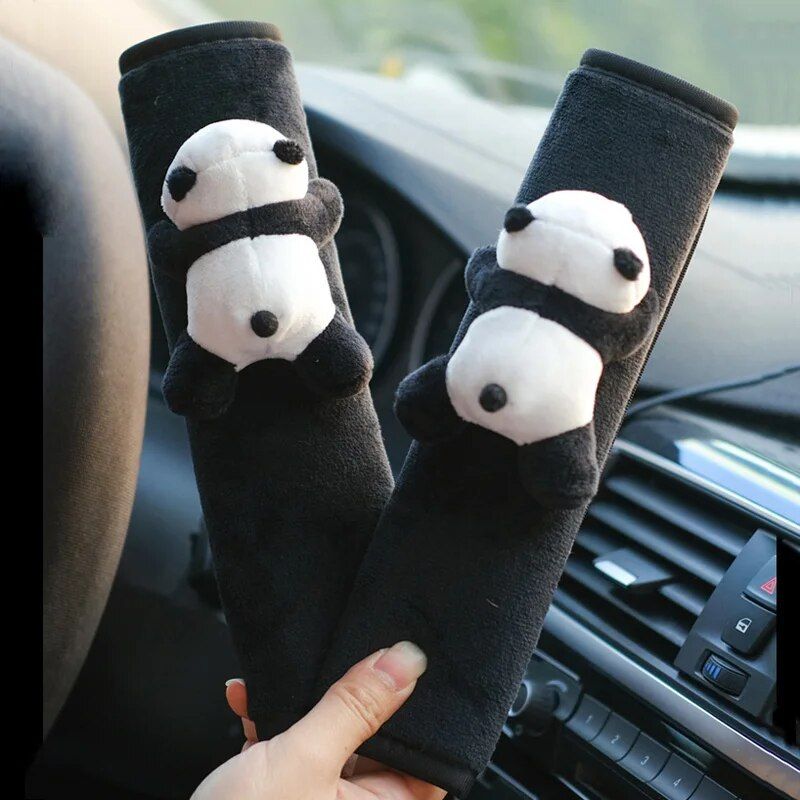 Cartoon Lamb Plush Car Seat Belt Covers