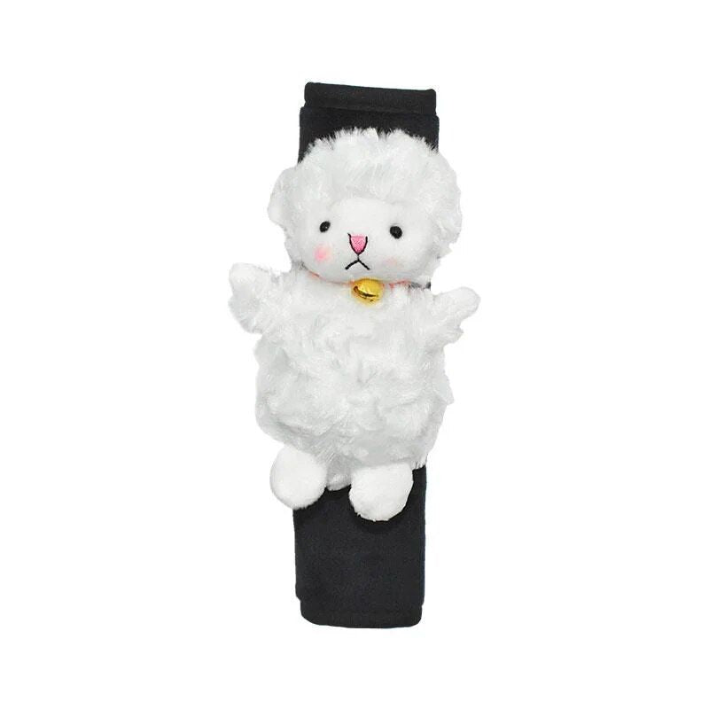 Cartoon Lamb Plush Car Seat Belt Covers