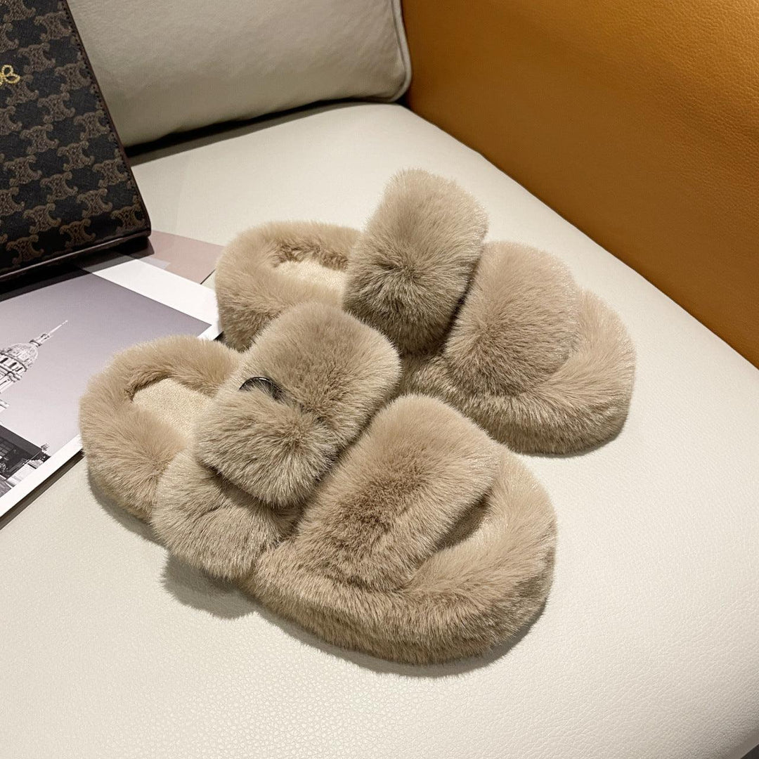 New Style Thick-bottomed Woolen Cotton Slippers