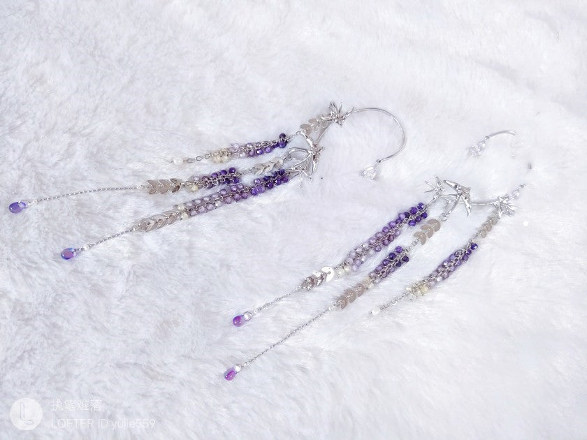 Wisteria Zirconia Earrings Crystal Jewelry