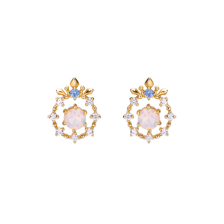 Women's Zircon Anti Allergy Earrings