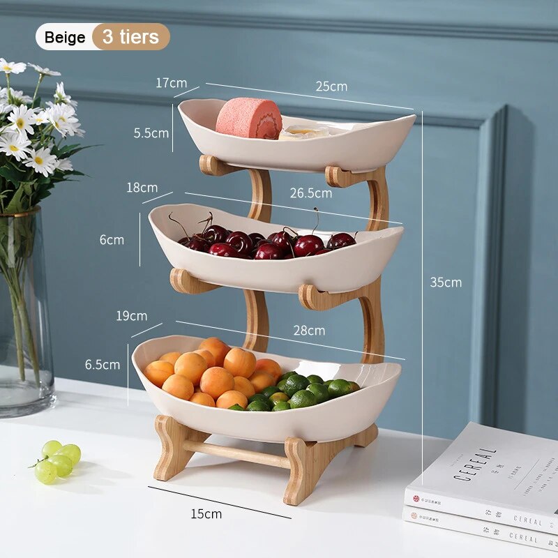 Modern Three-Layer Plastic Fruit Tray | Creative Living Room Home Decor