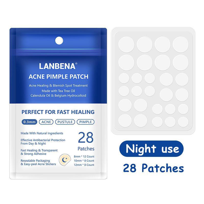 LANBENA Tea Tree Daily Acne Stickers + Night acne Stickers Fade Blackhead Acne Remover