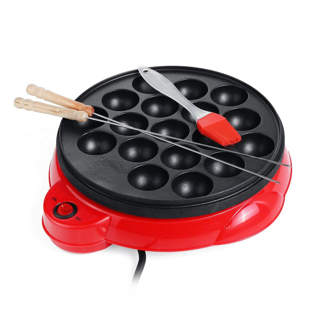 18 Holes Electric Octopus Ball Grill Takoyaki Baking Mould Machine Mini Electric Chibi Maruko Grill Pan