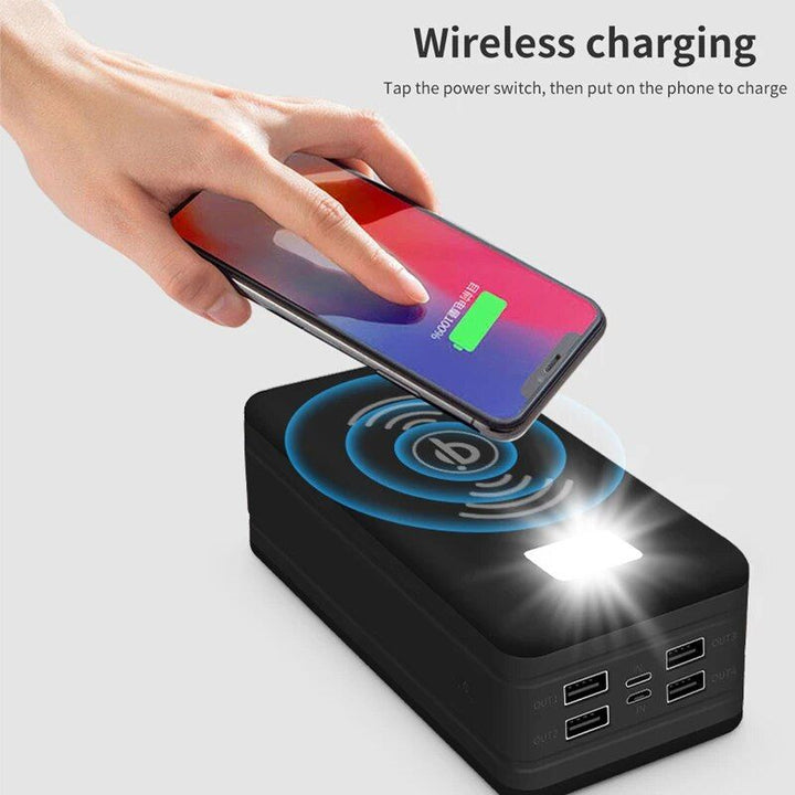 100000mAh Magnetic Wireless Solar Power Bank with Super Fast Charging & 4 USB Ports