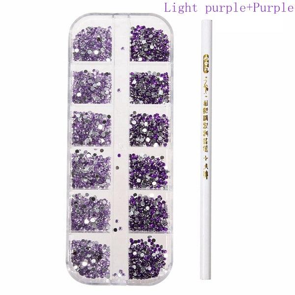 3D Round Glitter Rhinestone Bead Wax Picker Pencil Diamant Gems Manicure Nail Art Tool - MRSLM