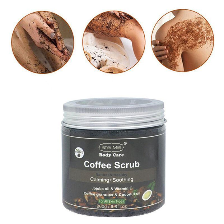 200ml Coffee Exfoliating Deep Skin Cleanse Bath Salt Whitening Skin Scrub Skin Care Product Massager Accessories - MRSLM