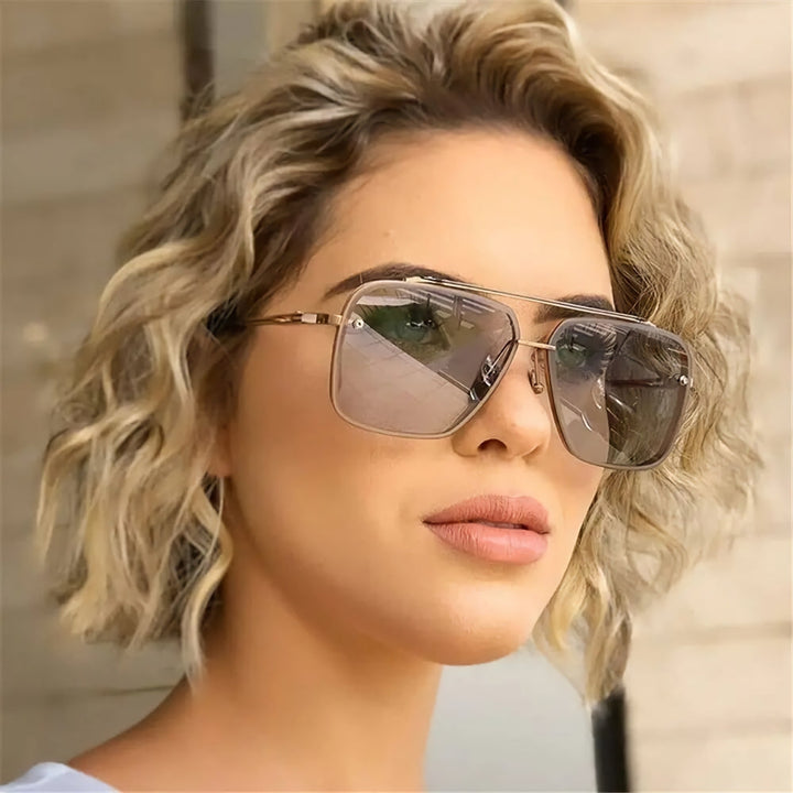 Luxury Gradient Pilot Sunglasses for Men