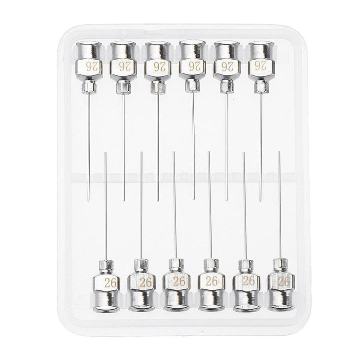 12Pcs/Set 1'' Stainless Steel Blunt Tip Dispensing Needle Luer Lock for Syringe Refilling and Measuring Liquid Industrial Glue Applicator