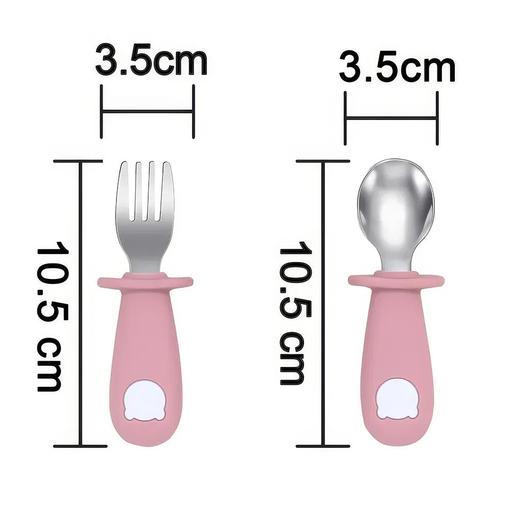 Baby Cartoon Stainless Steel Tableware Set