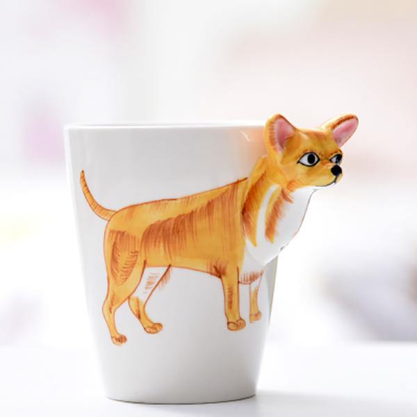 3D Ceramic Mug Pure Hand-painted Animal Cup Cartoon Cup Painted Coffee Mug - MRSLM