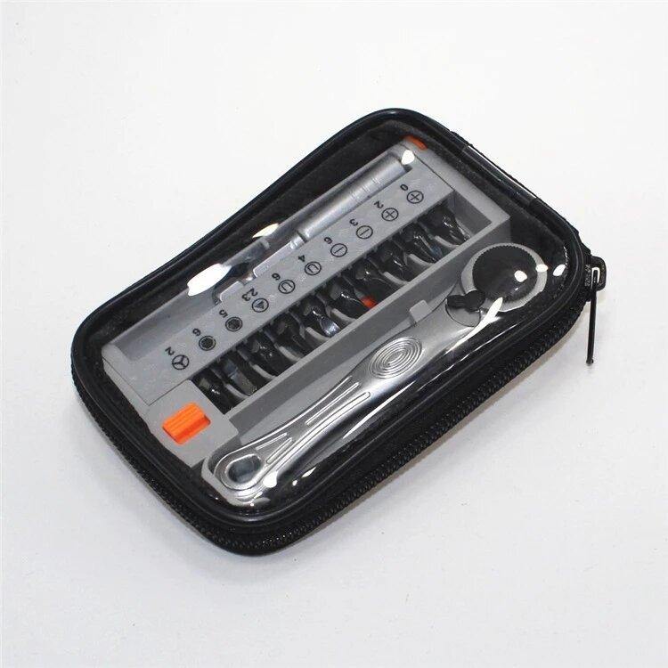 12Pcs Mini Ratchet Wrench Close Quarter Adjustable Wrench Ratcheting Screwdriver Bits Set With 1/4 Drive Tool Sets