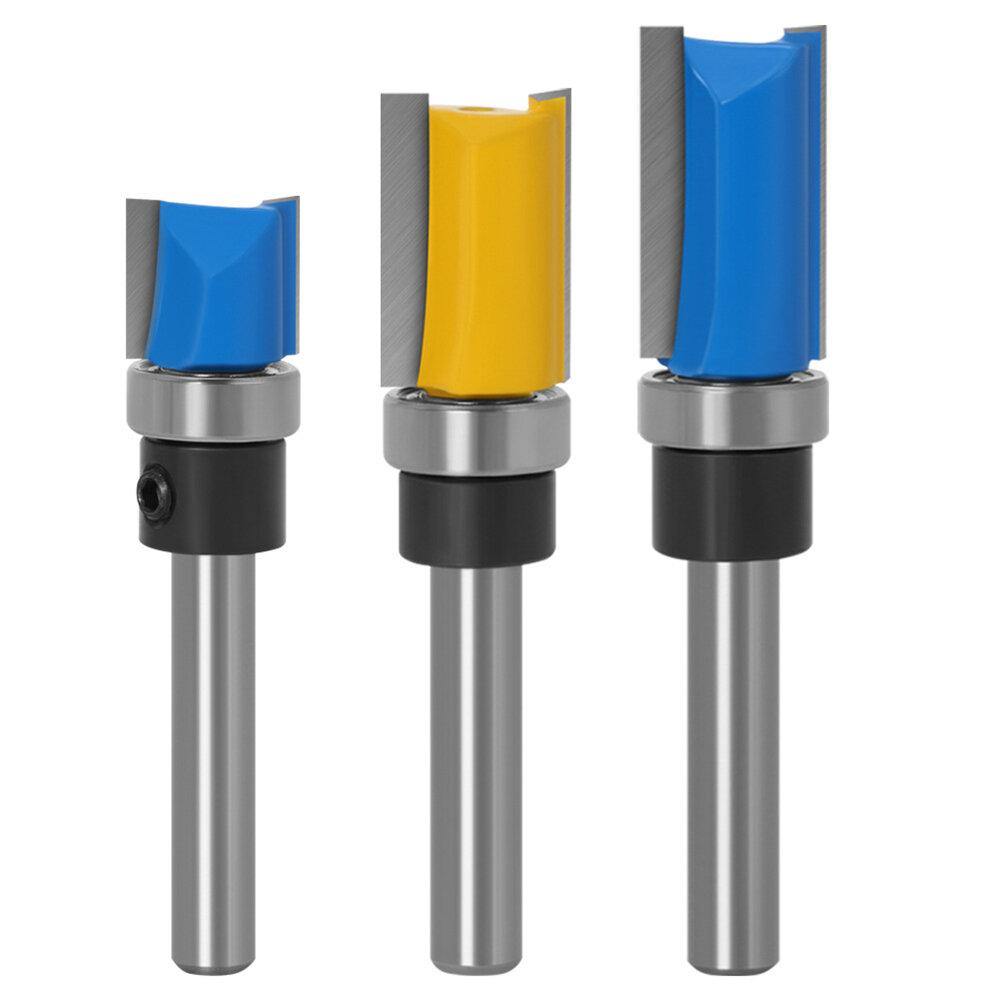 1/4inch/6mm Shank Flush Trim Router Bit Pattern Bit Top Bottom Bearing Blade Template Wood Milling Cutter Carpenter