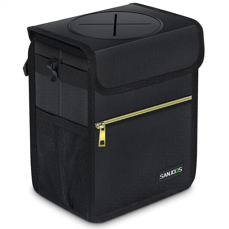 Waterproof Car Trash Bin with Multi-Functional Storage