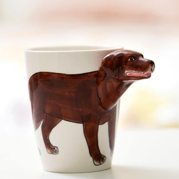 3D Ceramic Mug Pure Hand-painted Animal Cup Cartoon Cup Painted Coffee Mug - MRSLM