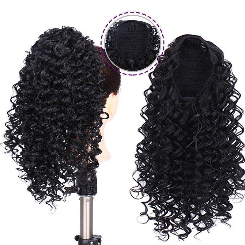 14 Inch Mid-Length Curly Ponytail With Clip - Soft Fluffy Chemical Fiber Wig Piece