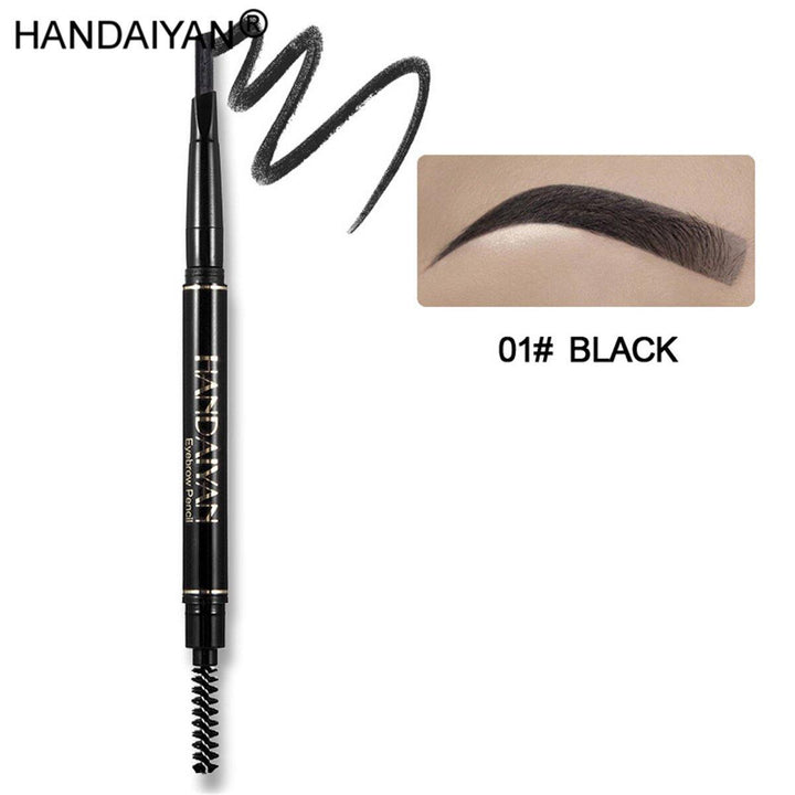 5 Colors Automatic Rotating Double-headed Waterproof Non-blooming Triangle Eyebrow Pencil - MRSLM