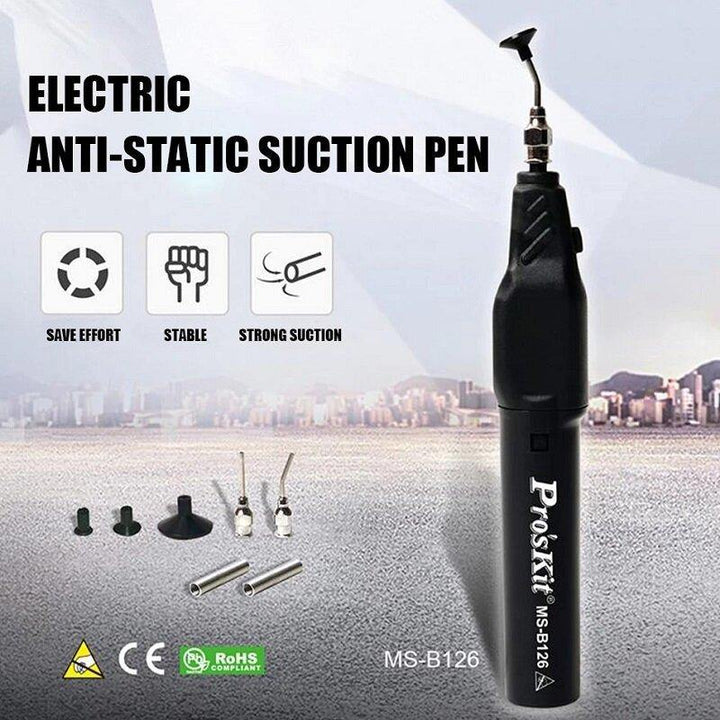 Pro'sKit MS-B126 Electric Anti-static Suction Pen Industrial Grade Picker Electronic Parts SMD IC Chip Automatic Vacuum Chuck