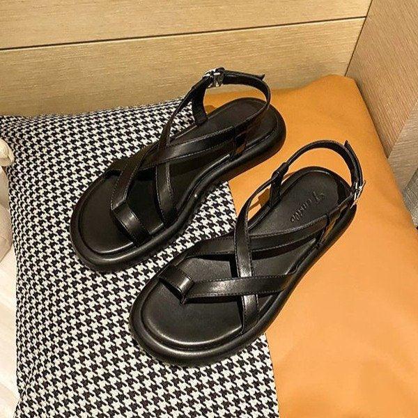 Soft Sole All-match Flat Thong Platform Roman Sandals