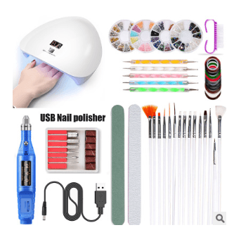 45W Intelligent Induction Nail UV Phototherapy Lamp Nail Polishing Set - MRSLM