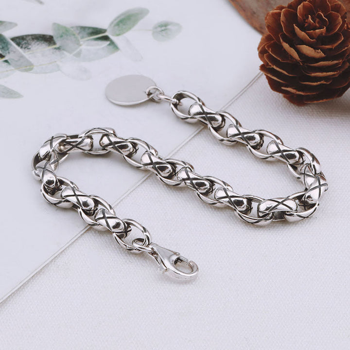 Women's Silver Trendy Fashion Personalized Bracelet