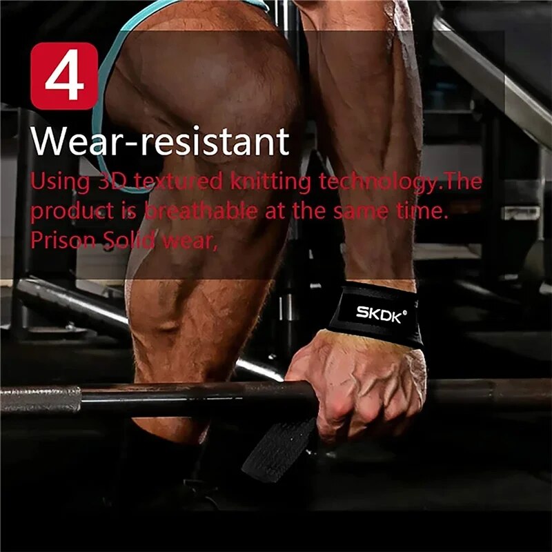 Adjustable Non-slip Weightlifting Wrist Straps for Gym and Fitness