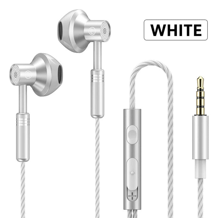 3.5mm Wired Sports Earphones with Microphone – Dynamic In-Ear Headphones for Active Lifestyles