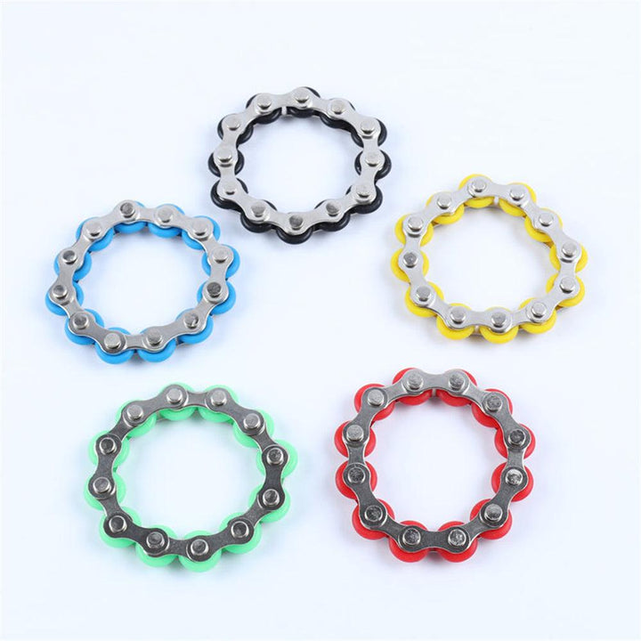 12 Section Stainless Steel Decompression Chain Bike Chain Fidget Toy Anti Stress Toy For Kids Adults Students