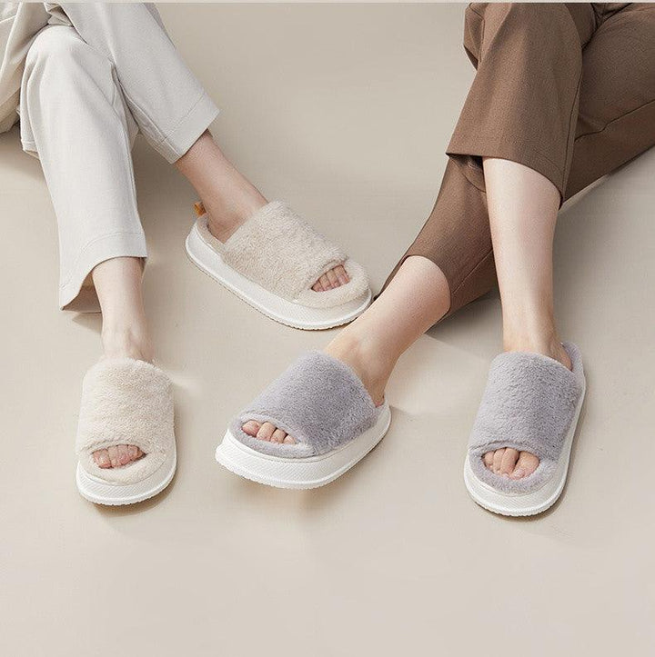 Thick-soled Cotton Slippers Increase The Outer Wear Net Red