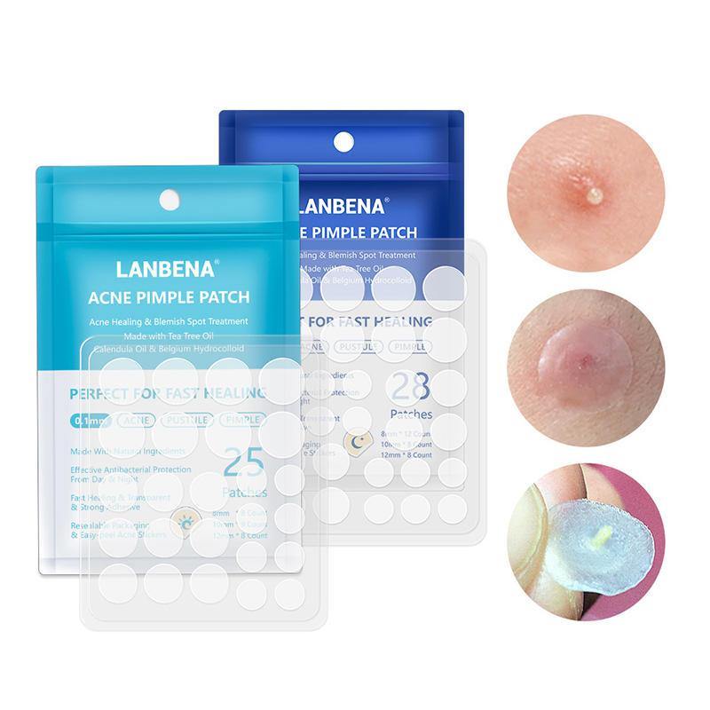 LANBENA Tea Tree Daily Acne Stickers + Night acne Stickers Fade Blackhead Acne Remover